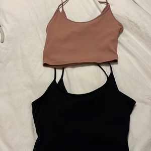 Athleta twist back crop tops size small
